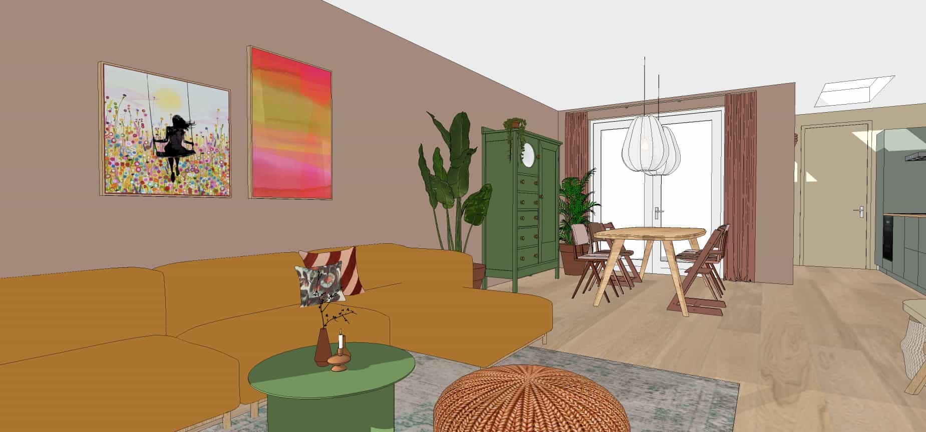 Bohemian Scandinavisch interieur - Steck Studio | Interieurontwerper in ...